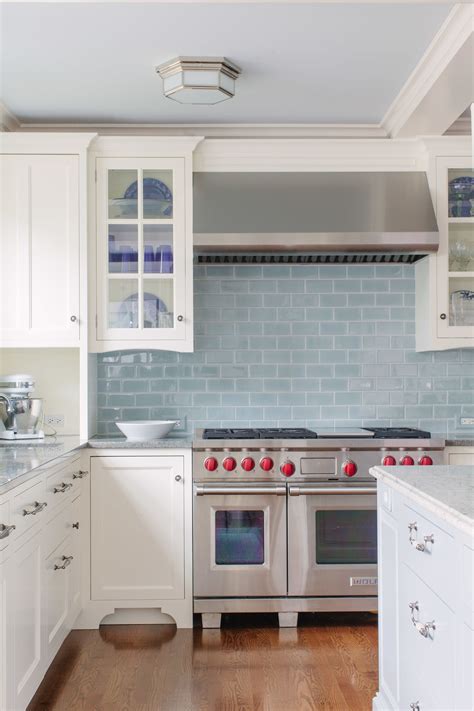 kitchens with blue backsplash pic.